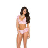 Bralette & Skirted Panty  - Small - Pink