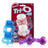 The Tri-O Triple Pleasure Ring - 6 Count Box - Assorted Colors