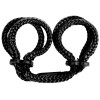 Japanese Silk Love Rope Ankle Cuffs - Black