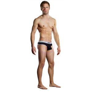 Sport Thong Athletic Mesh - Medium - Black and Gre