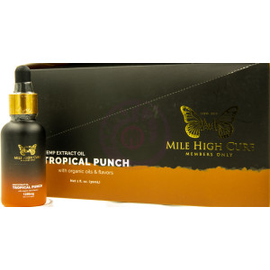 Mile High Cure Hemp Dervied Oil Tropical Punch 30ml Dropper Bottle 1250mg - 10ct Display