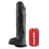 King Cock 11 Inch With Balls - Black