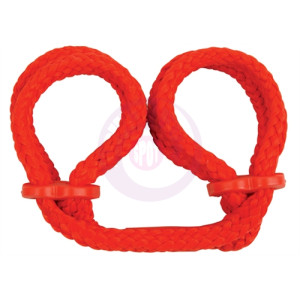 Japanese Silk Love Rope Wrist Cuffs - Red